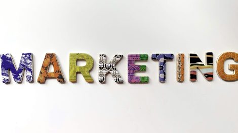 multicolored marketing freestanding letter